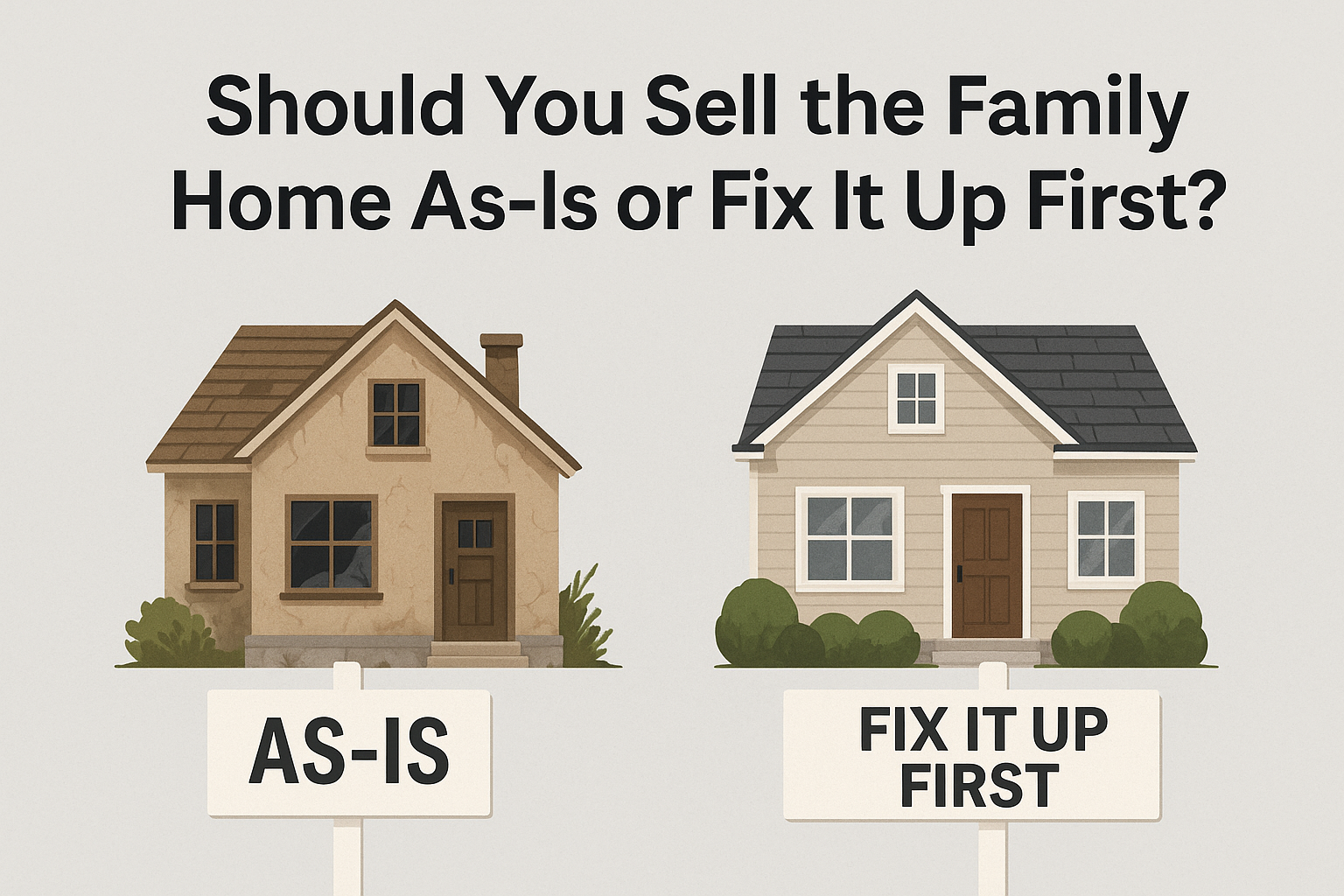 Fix It or Sell As-Is? How to Decide What’s Best for the Family Home